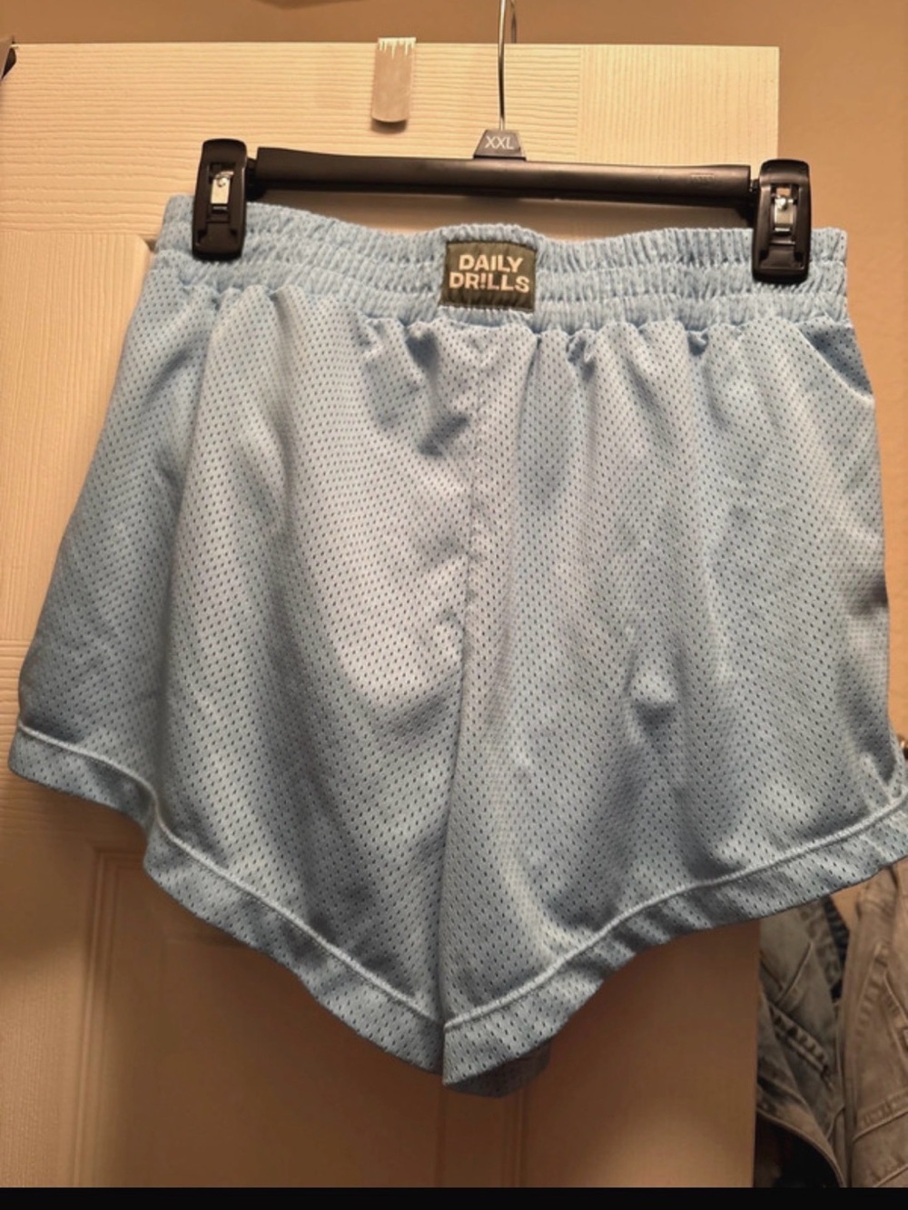 Daily Drills Baby Blue Women's Mesh Athletic Shorts size M/L